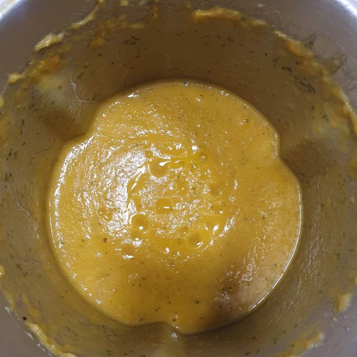 crema de verduras ya triturada